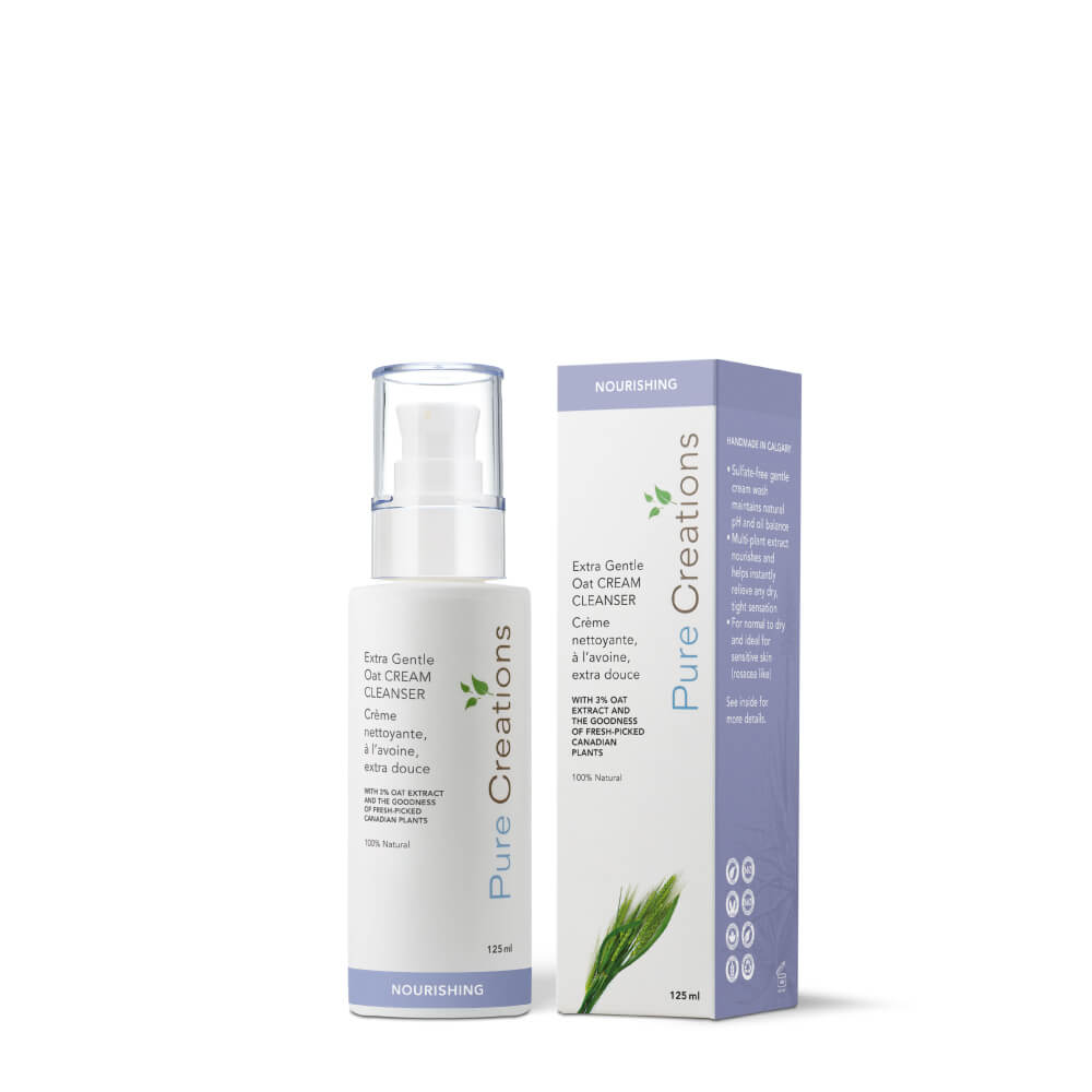 Pure Creations Extra Gentle Oat Cream Cleanser – 120 mL
