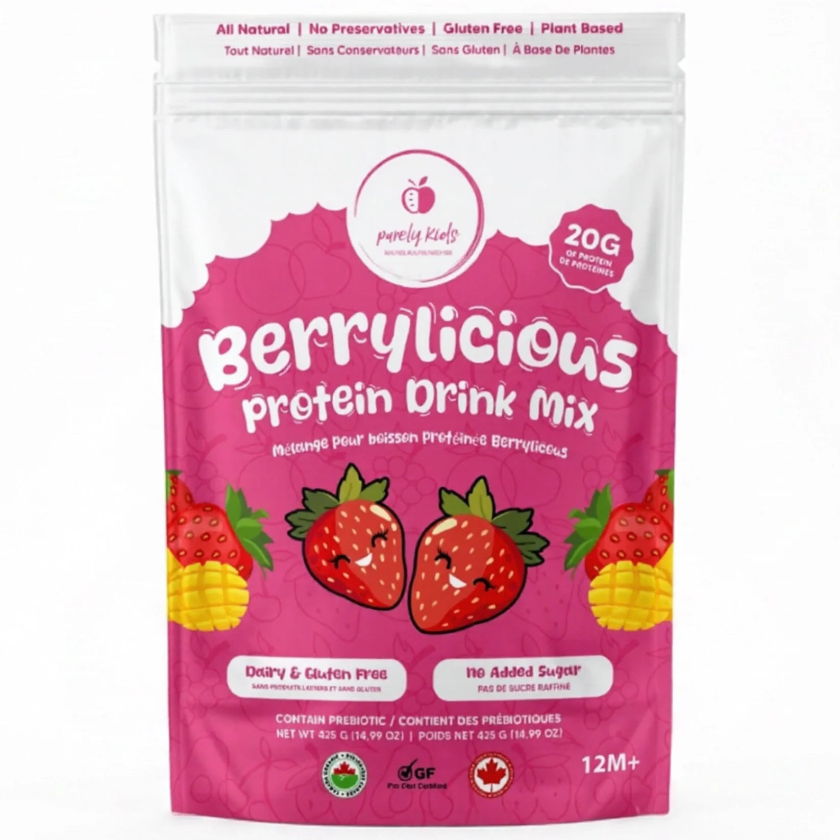 Purely Kids Organic Berrylicious Protein Drink Mix – 425g