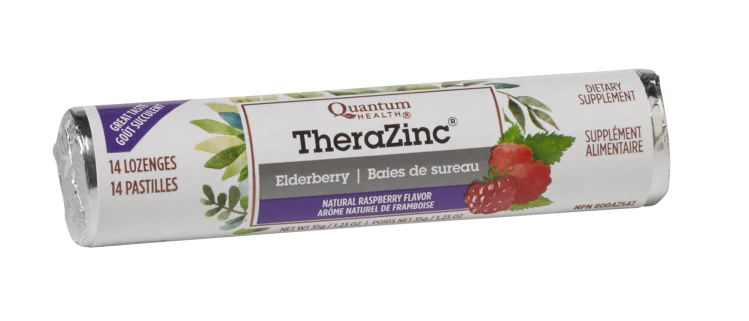 Quantum Health TheraZinc Elderberry Lozenges – 14 Lozenges