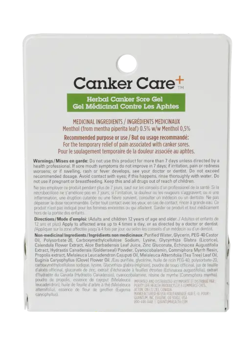 Quantum Health Canker Care+ Oral Gel – 9.7 mL