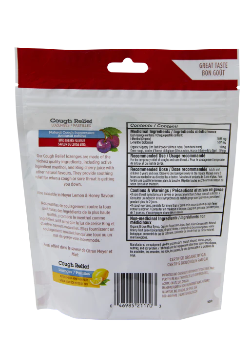 Quantum Health Organic Cough Drops – 18 Lozenges