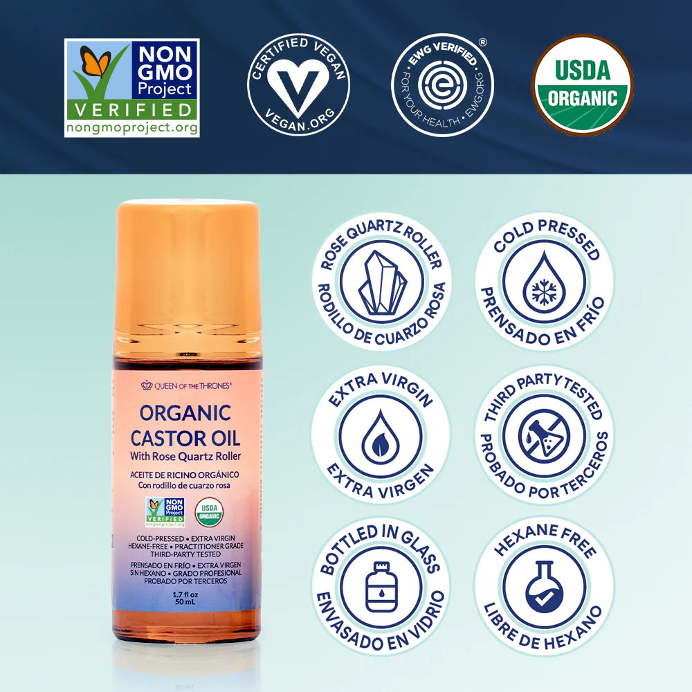 Queen Of The Thrones Organic Castor Oil Roll-On – 50 mL