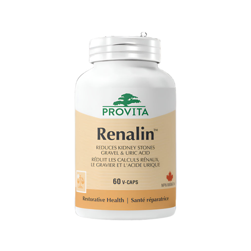 Bottle of Provita Renalin on a white background