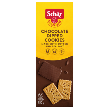 Schär Gluten-Free Chocolaty Dipped Cookies – 150 g