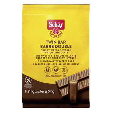 Schär Gluten-Free Twin Bar – 64.5 g (3 × 21.5 g Bars)