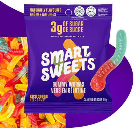 SmartSweets Gummy Worms – 50 g