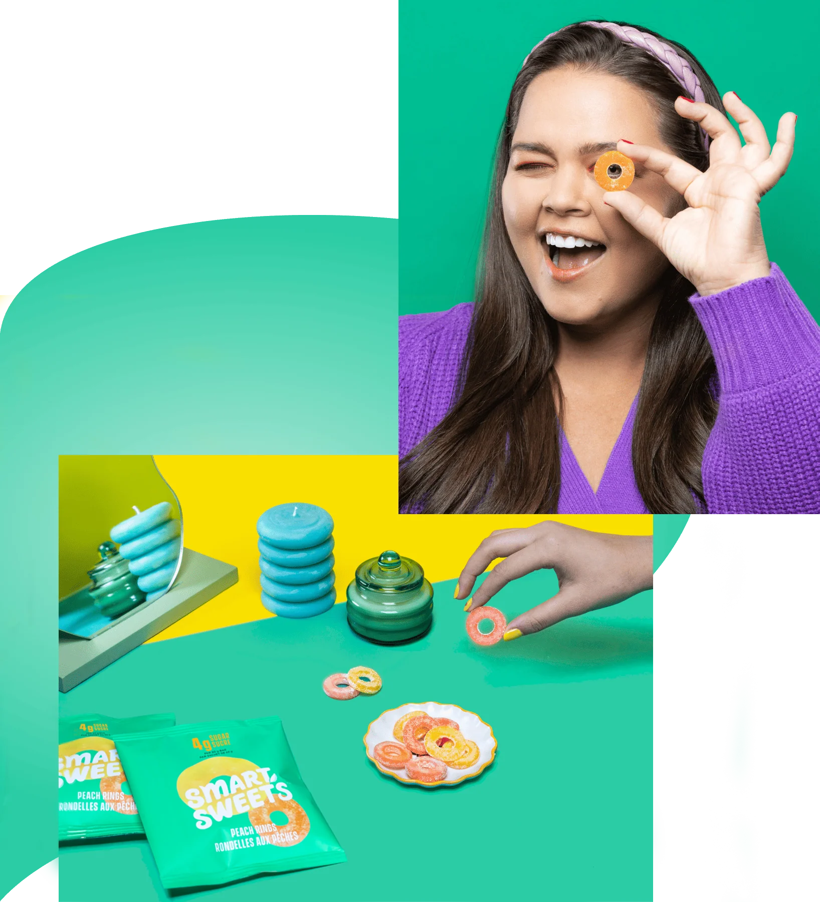 SmartSweets Peach Rings – 50 g
