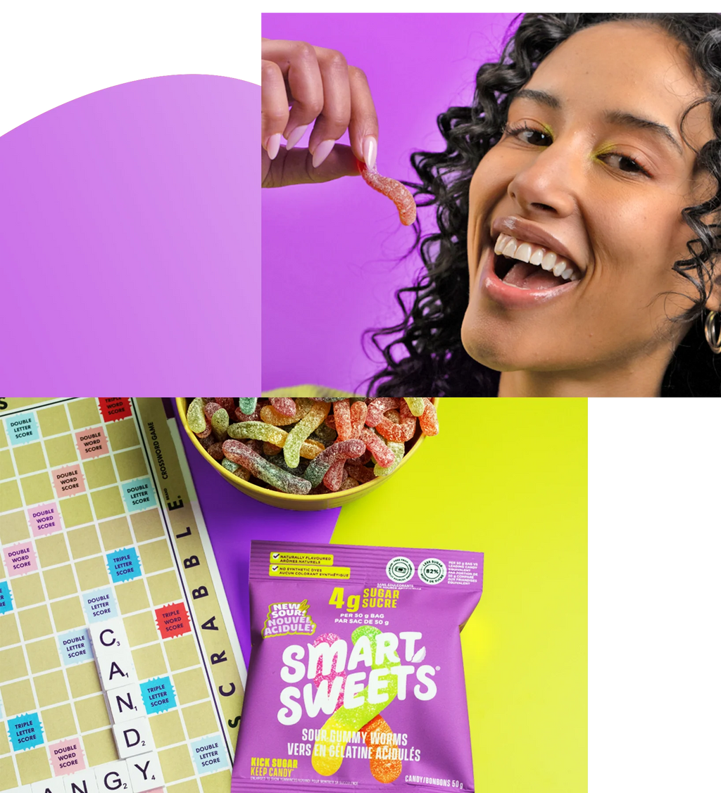 SmartSweets Sour Gummy Worms – 50 g