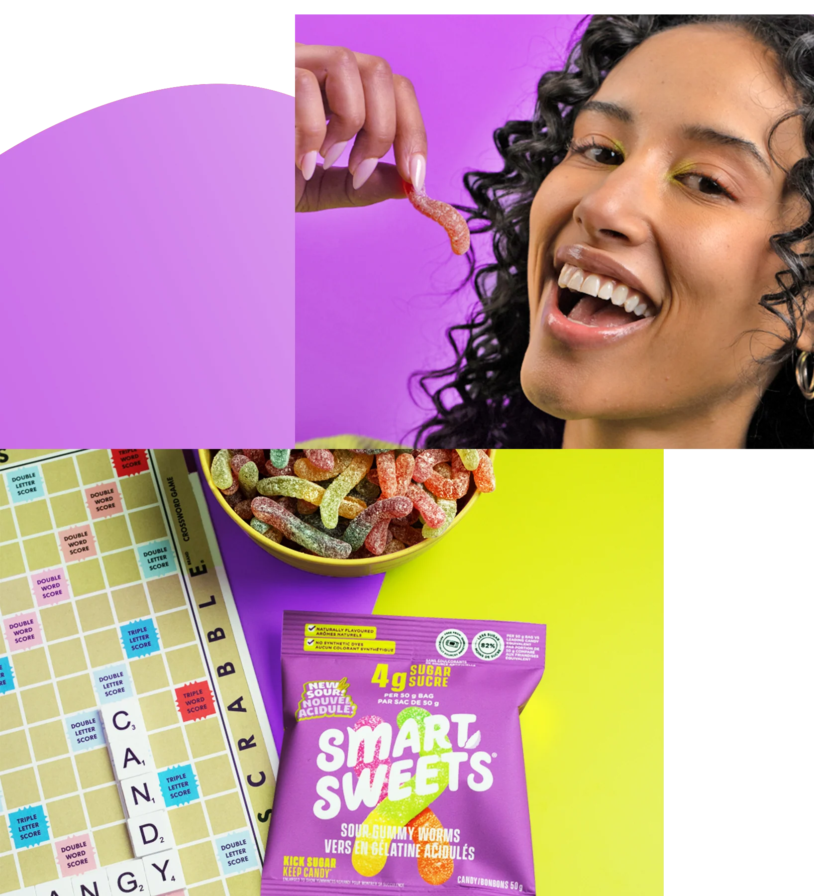 SmartSweets Sour Gummy Worms – 50 g
