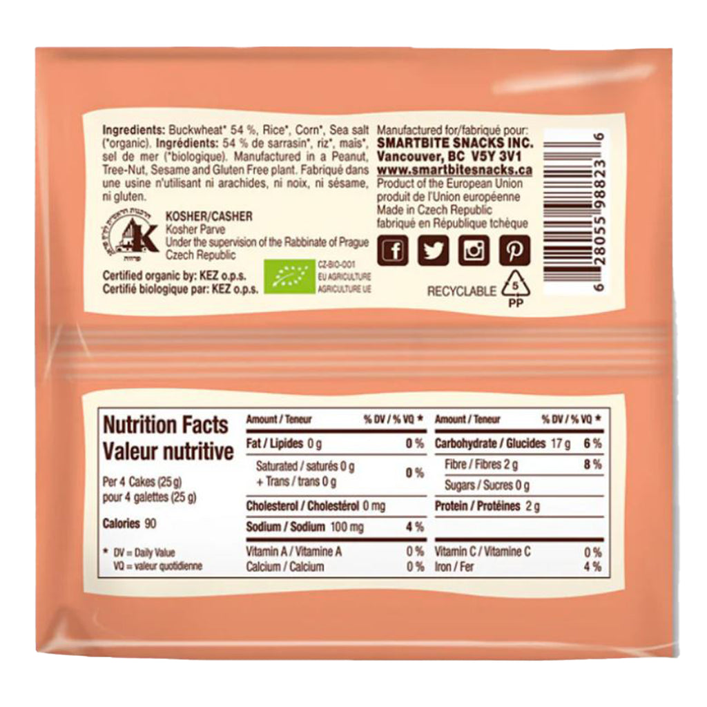 Smartbite Organic Buckwheat Crispbread – 75 g
