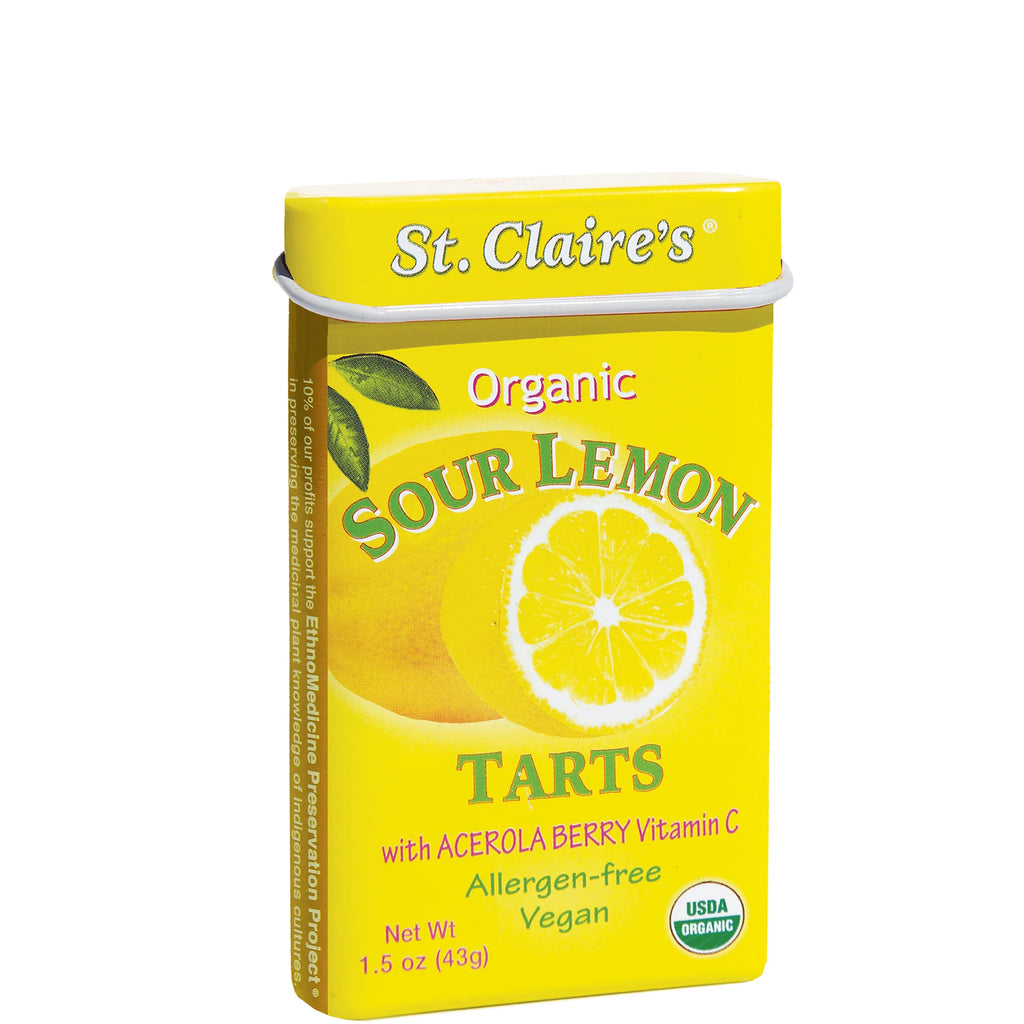St. Claire’s Organic Sour Lemon Tarts With Acerola Berry Vitamin C – 1.5 oz Tin