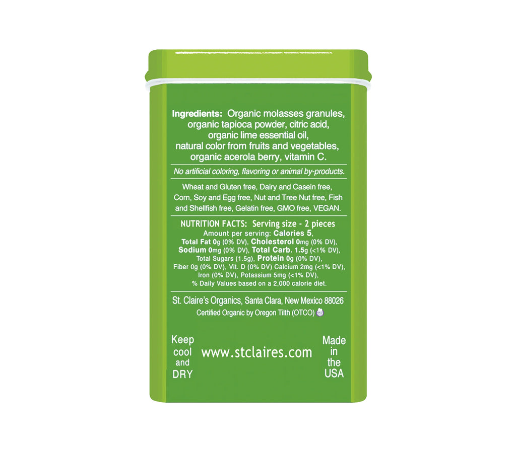 St. Claire’s Organic Key Lime Tarts With Acerola Berry Vitamin C – 1.5 oz Tin