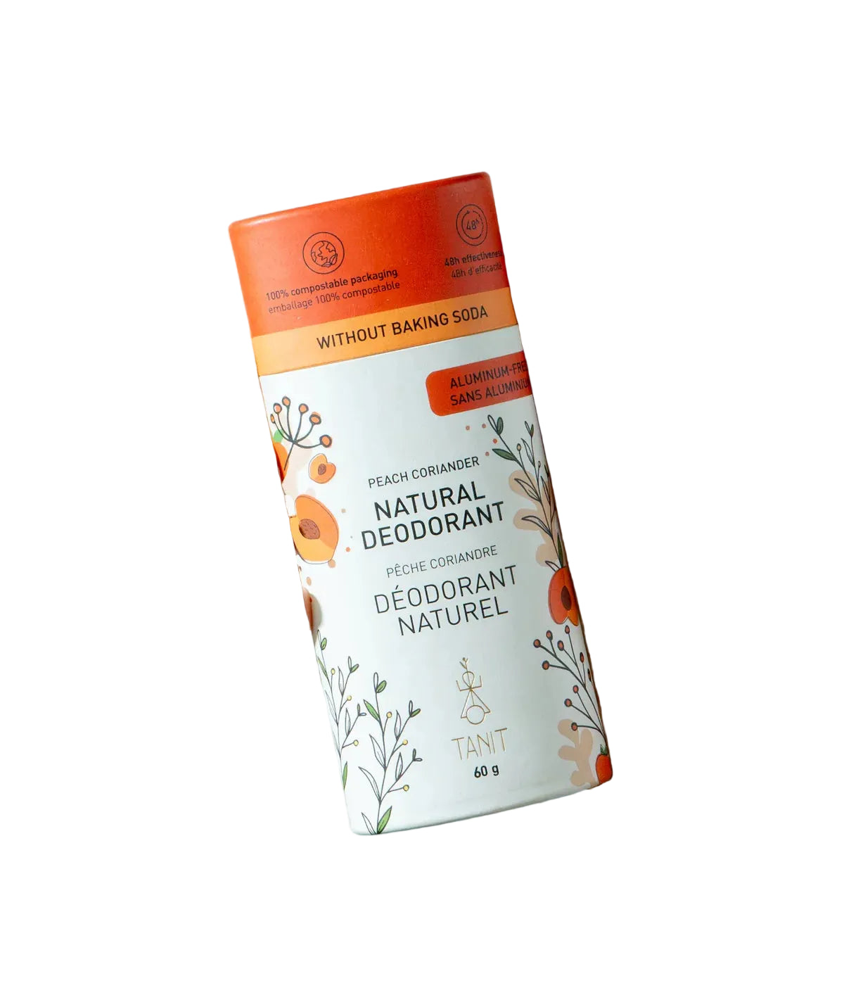 Tanit Natural Solid Deodorant – Peach Coriander – 60 g