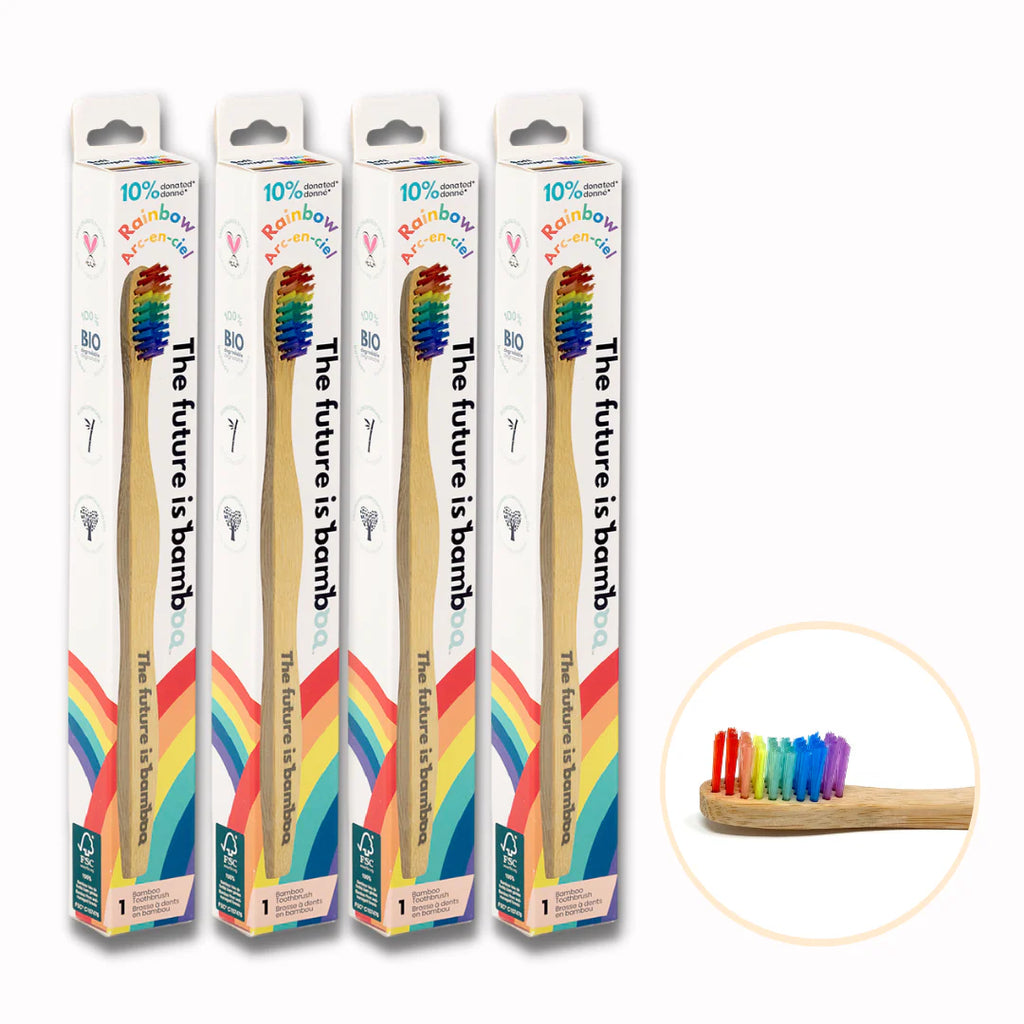 The Future Is Bamboo Rainbow Adult Soft Bamboo Toothbrush