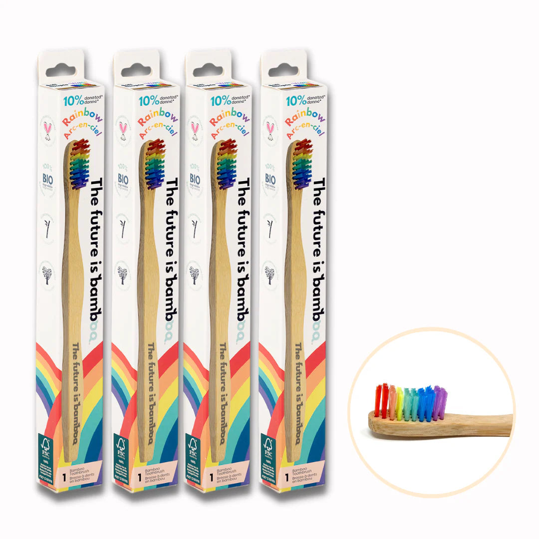 The Future Is Bamboo Rainbow Adult Soft Bamboo Toothbrush