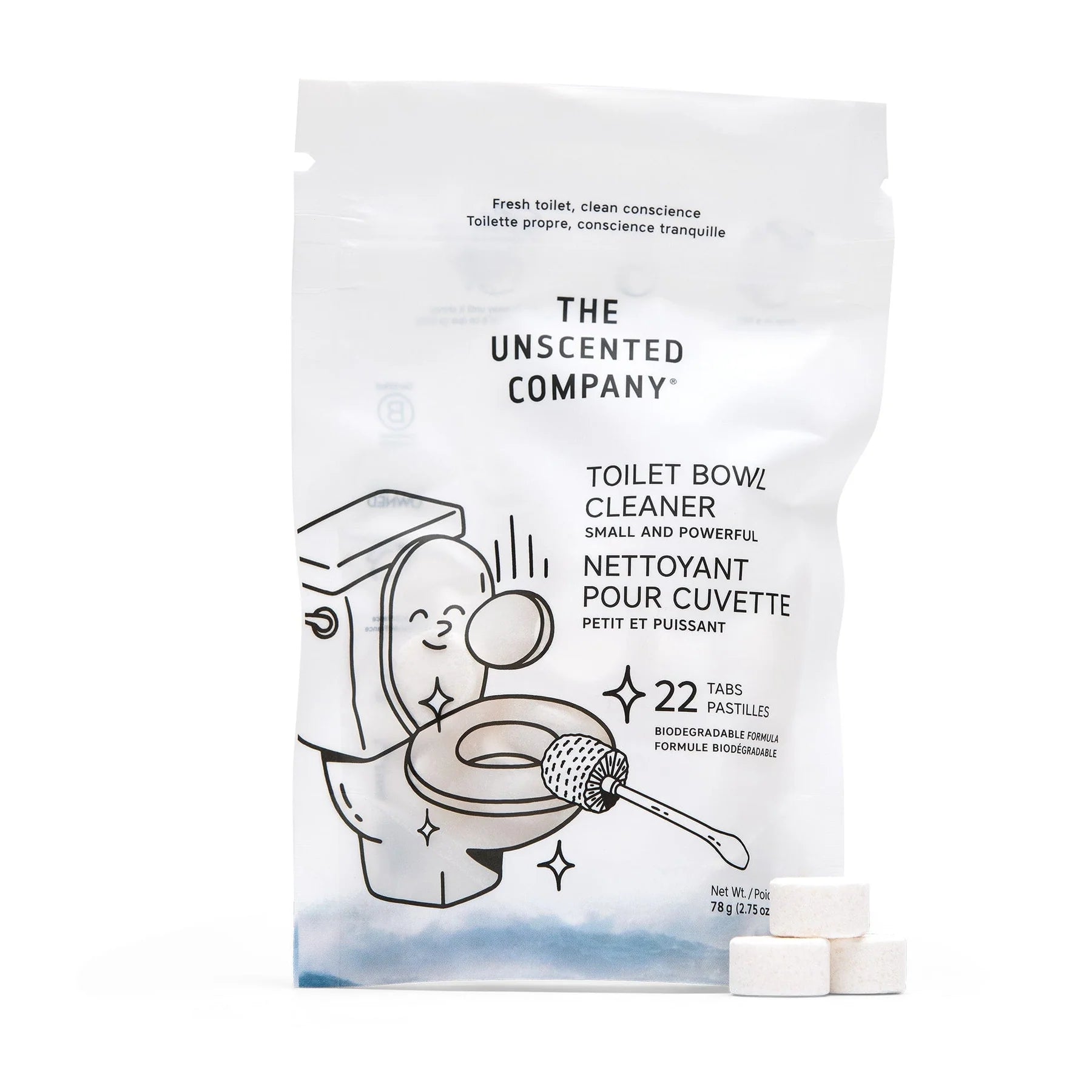 The Unscented Company Toilet Bowl Cleaner Tabs – 22 Tabs
