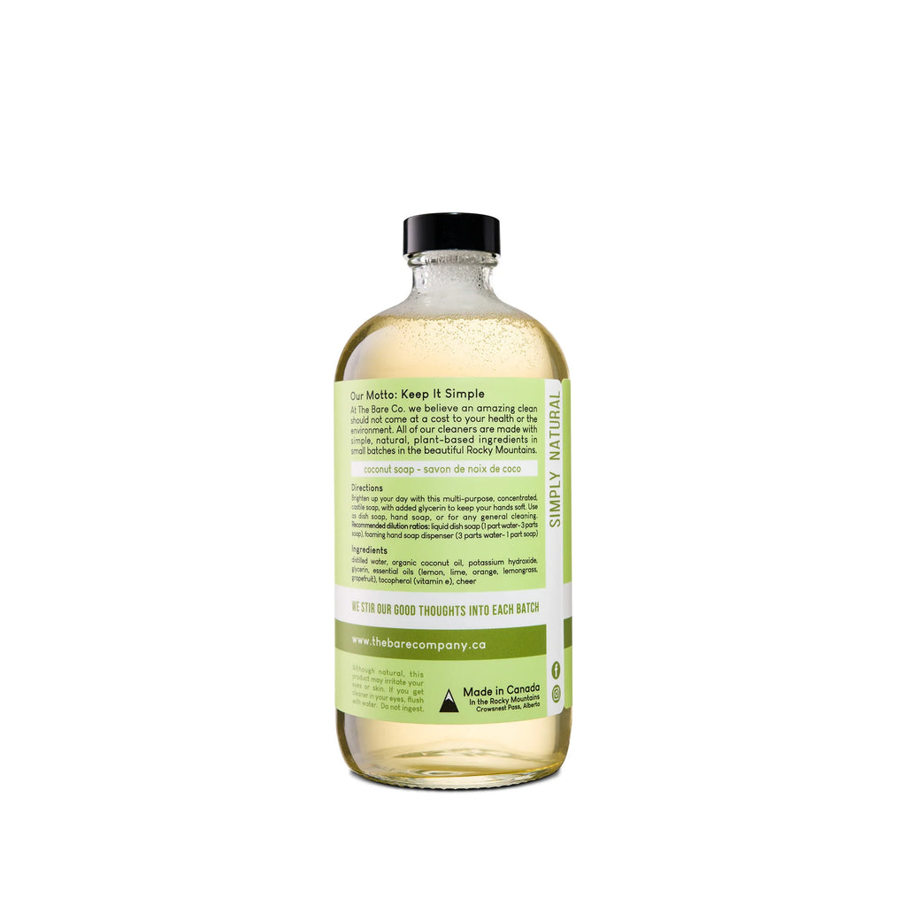 The Bare Company Coconut Castile Soap – 454 mL