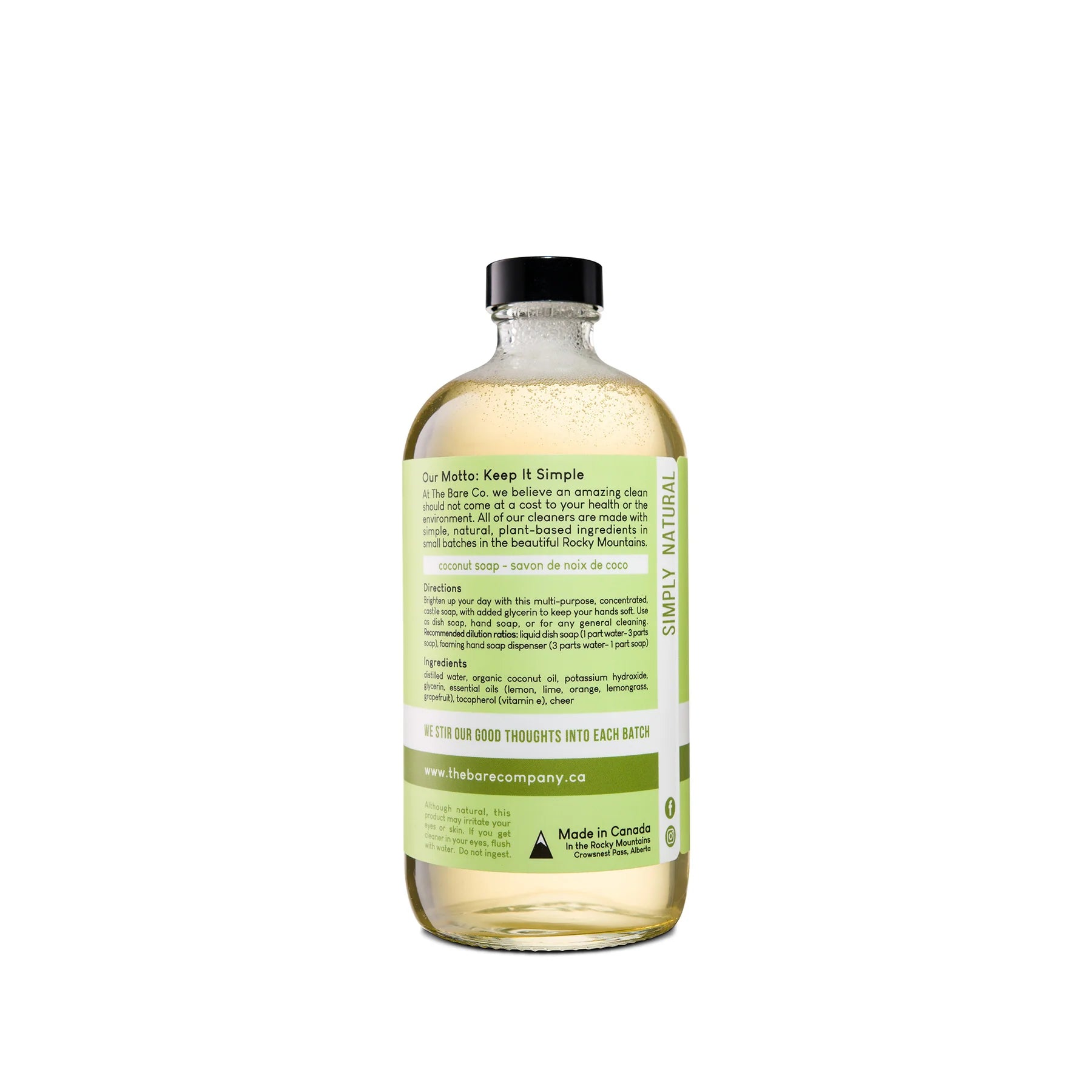 The Bare Company Coconut Castile Soap – 454 mL