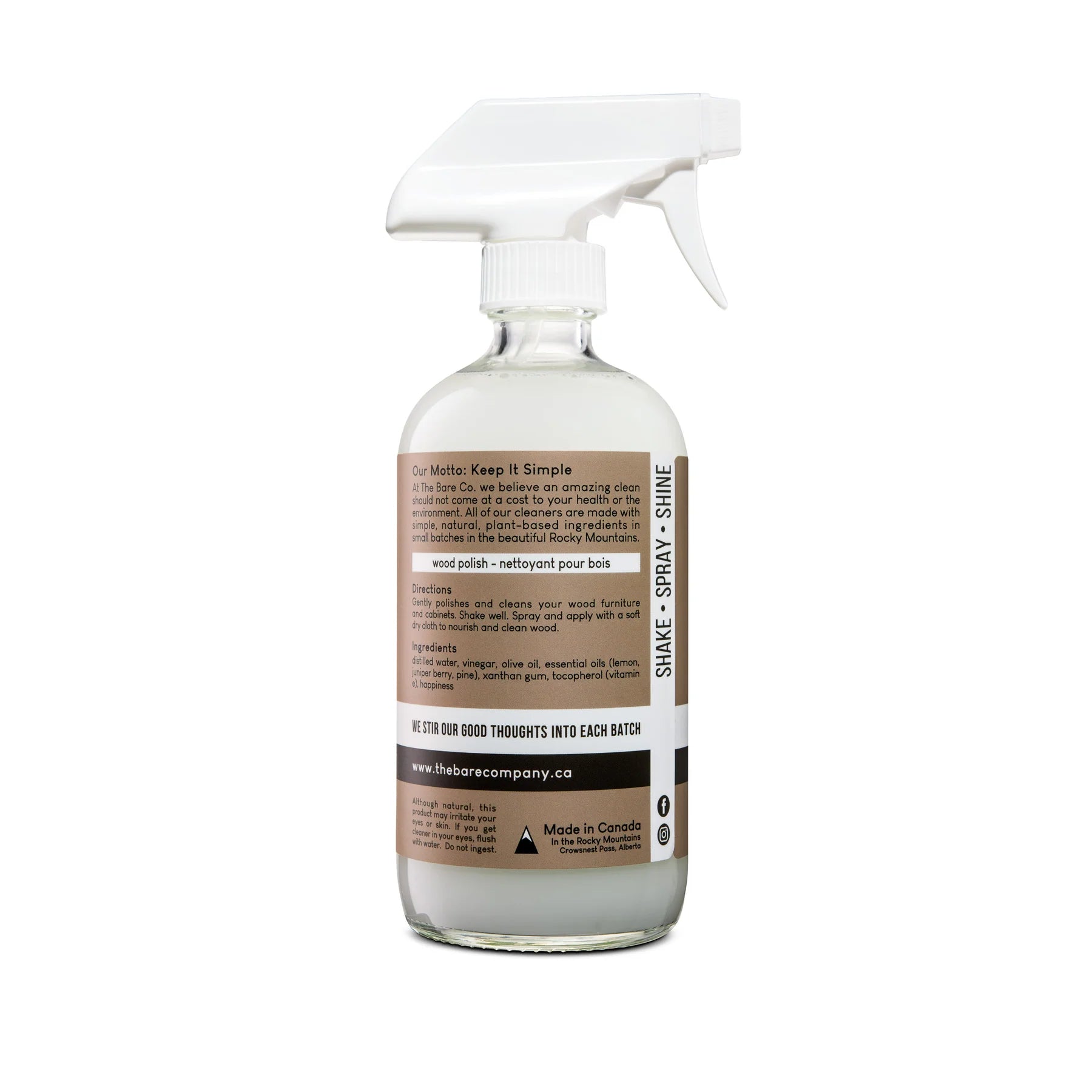 The Bare Company Wood Cleaner – 454 mL