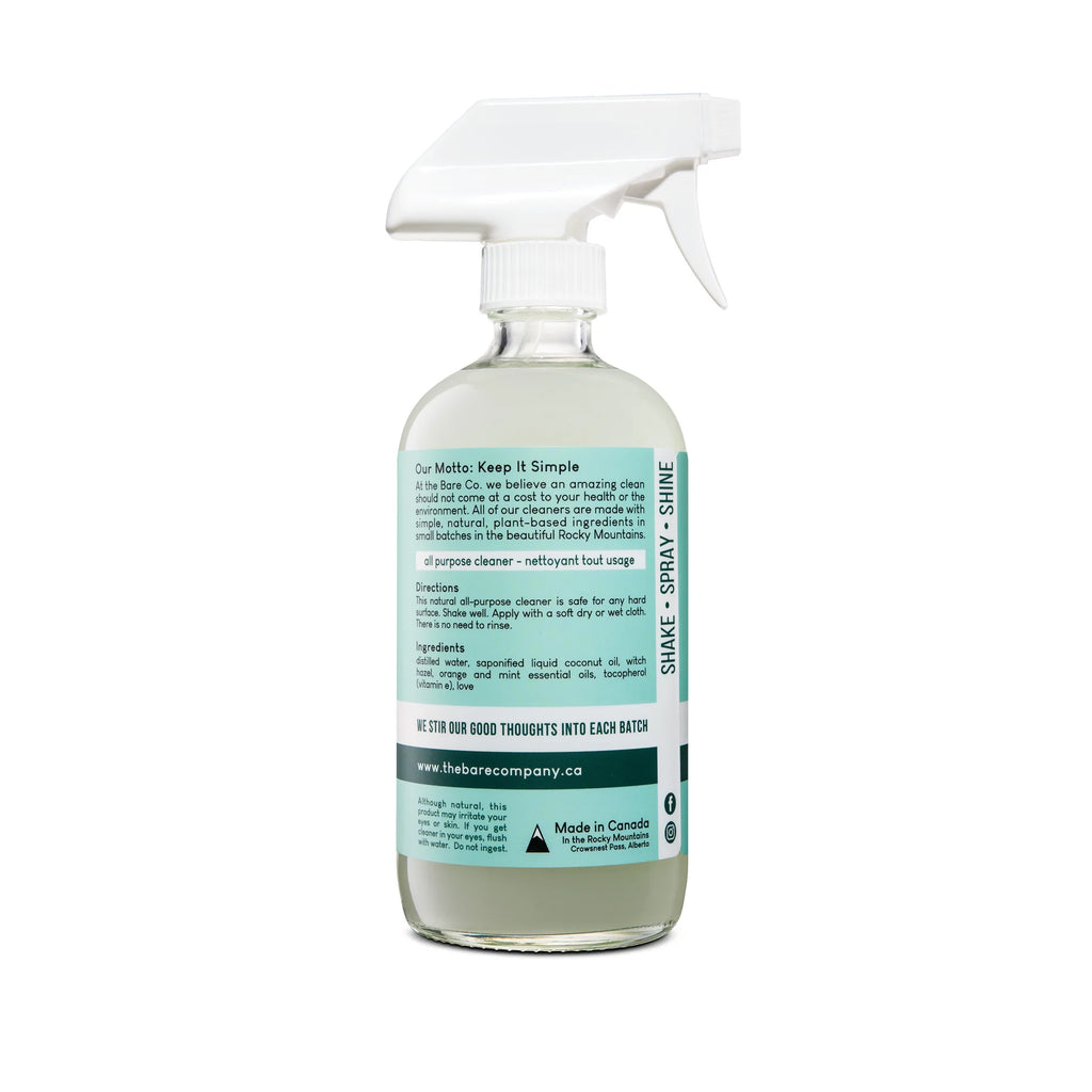 The Bare Home All Purpose Cleaner - Lemon Tea Tree - 454 mL Spray Bottle