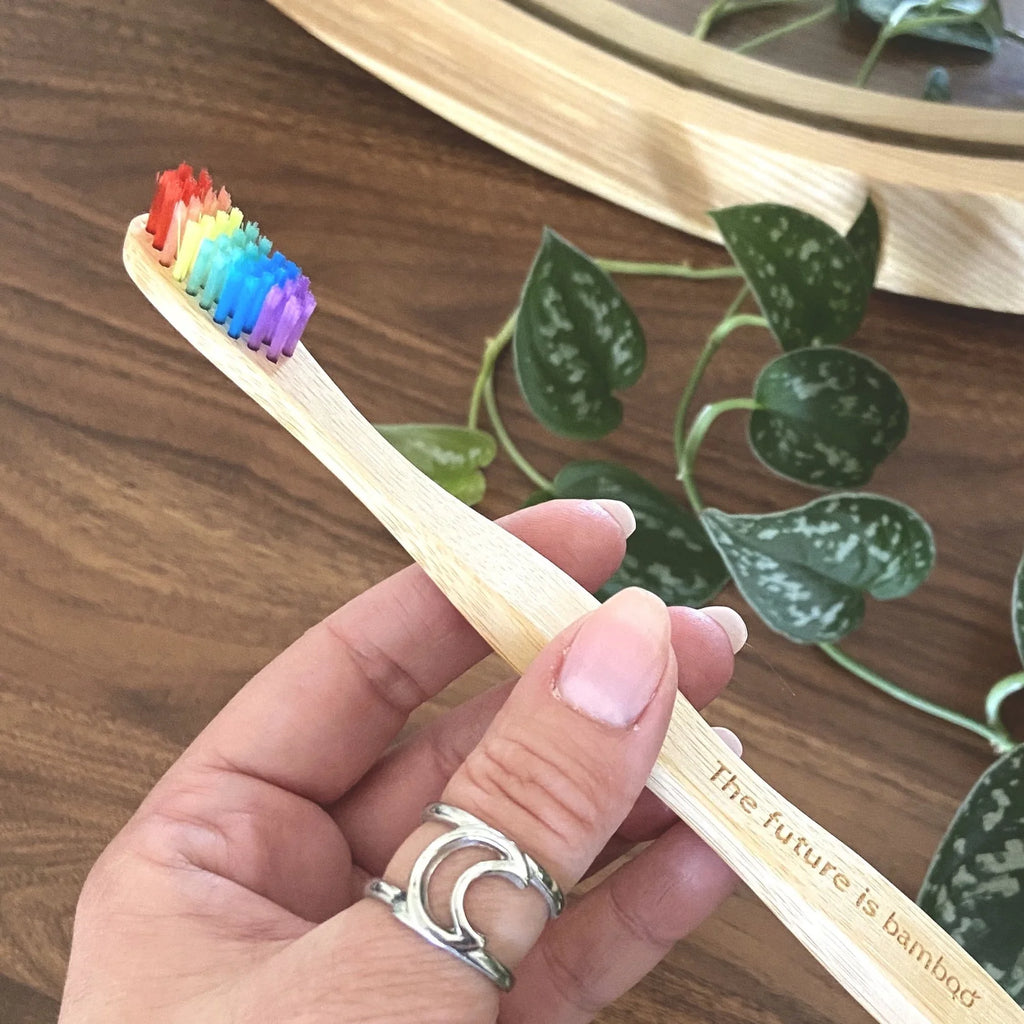 The Future Is Bamboo Rainbow Adult Soft Bamboo Toothbrush