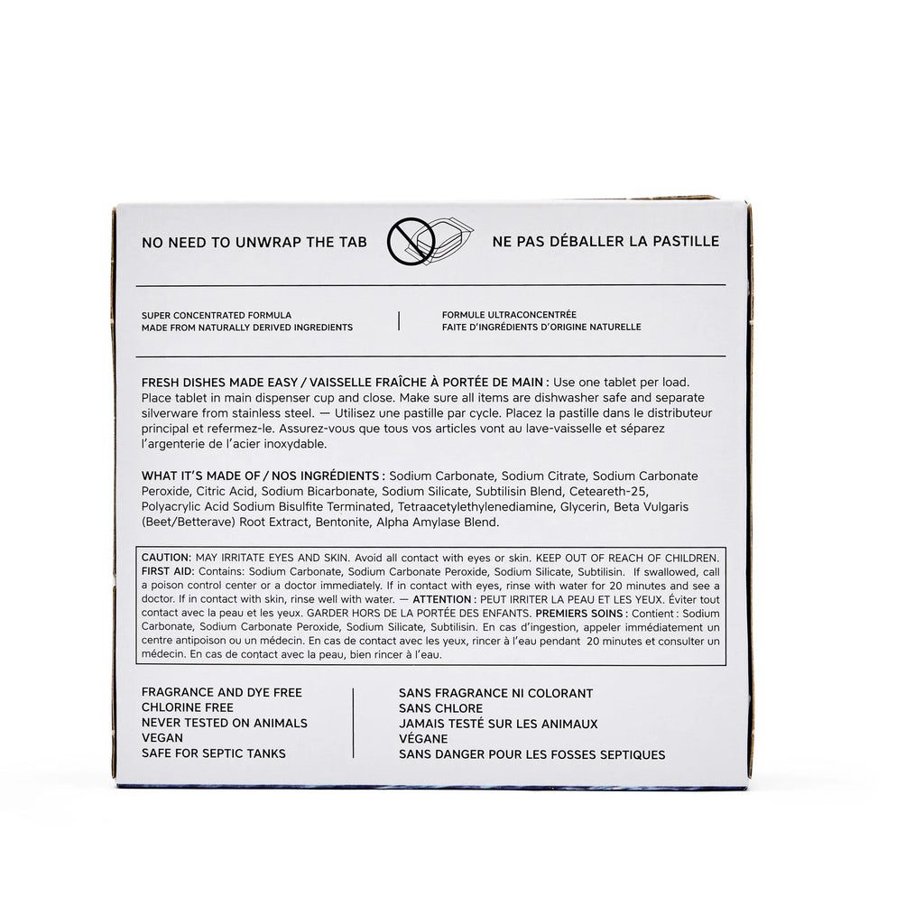 The Unscented Company Dishwasher Tabs – 30 Tabs