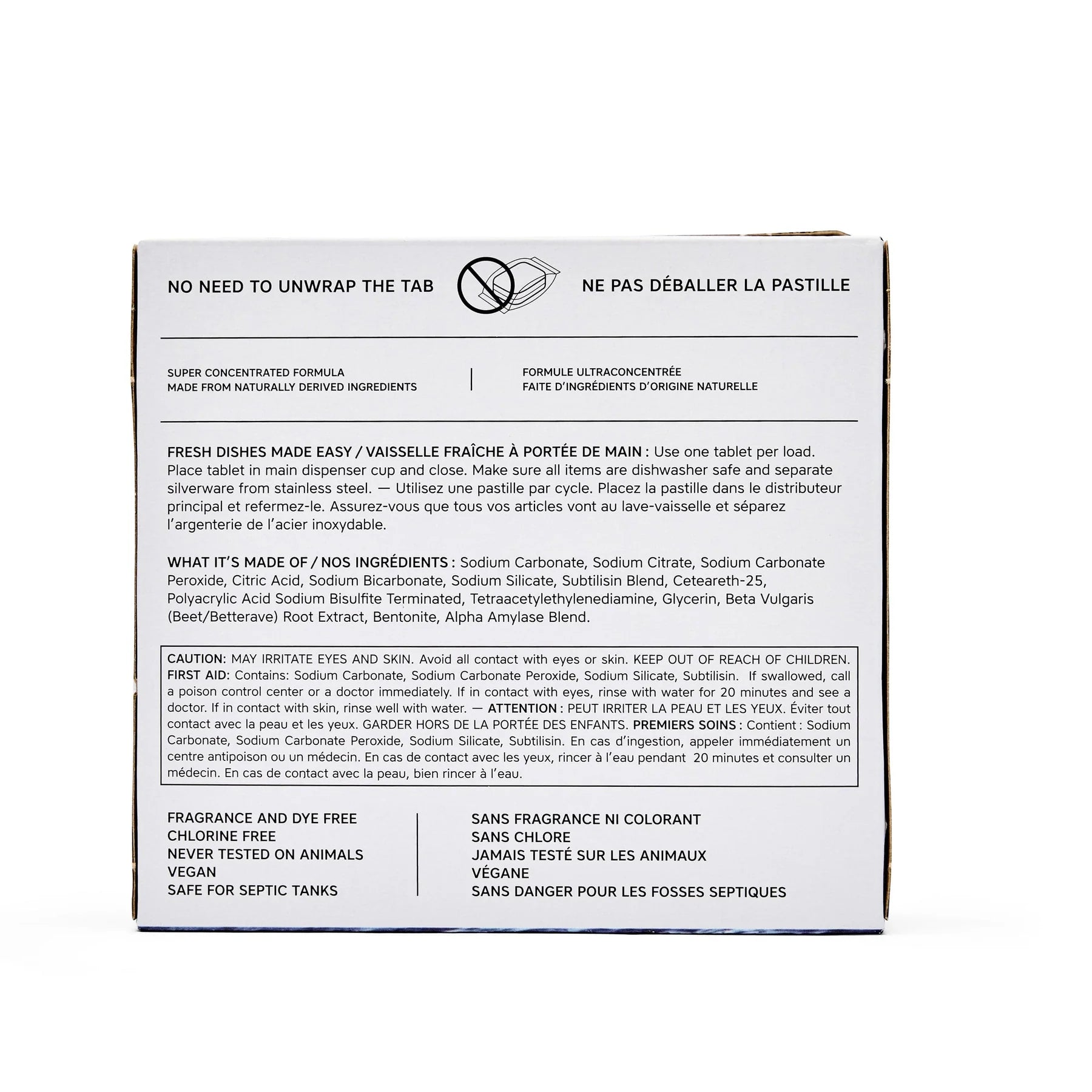 The Unscented Company Dishwasher Tabs – 30 Tabs