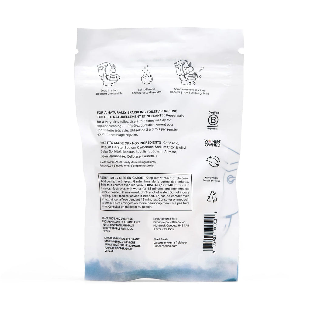 The Unscented Company Toilet Bowl Cleaner Tabs – 22 Tabs