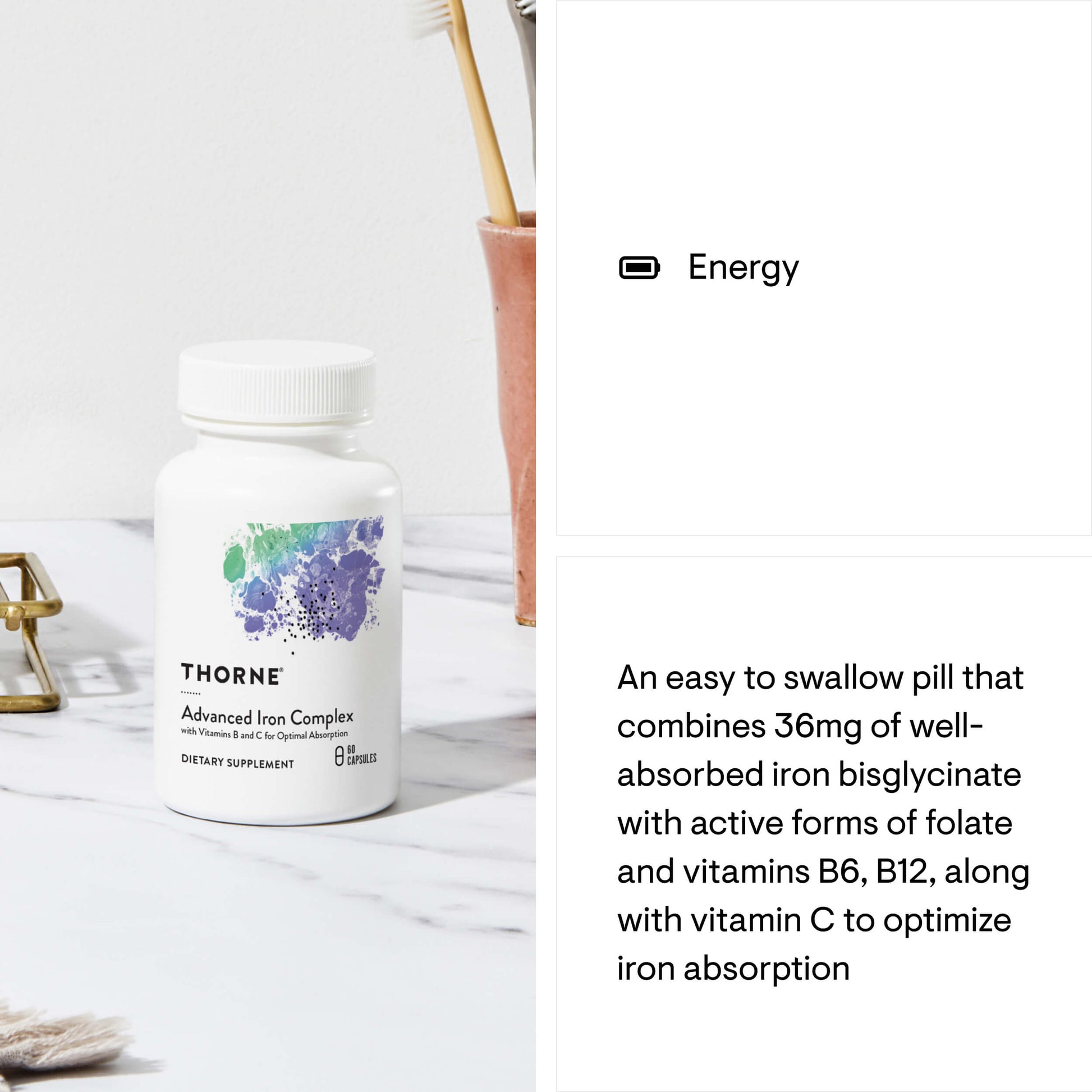 Thorne Advanced Iron Complex (Formerly Ferrasorb) - 60 Capsules