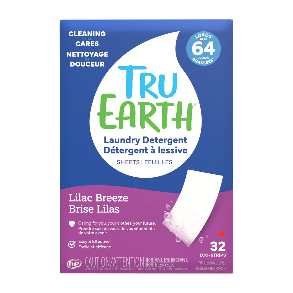 Tru Earth Laundry Detergent – Lilac Breeze – 32 Strips