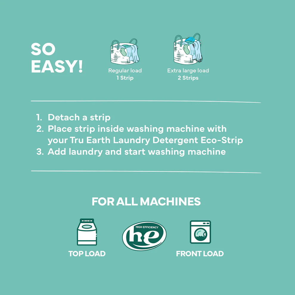Tru Earth Fabric Softener – Fragrance-Free – 32 Strips