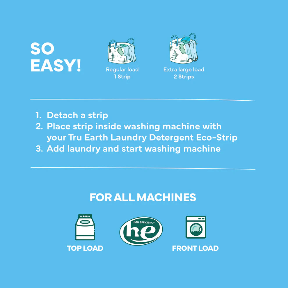 Tru Earth Fabric Softener – Fresh Linen – 32 Strips
