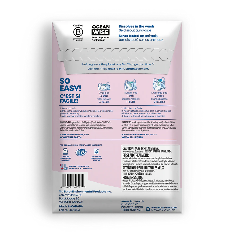 Tru Earth Laundry Detergent – Baby – 32 Strips