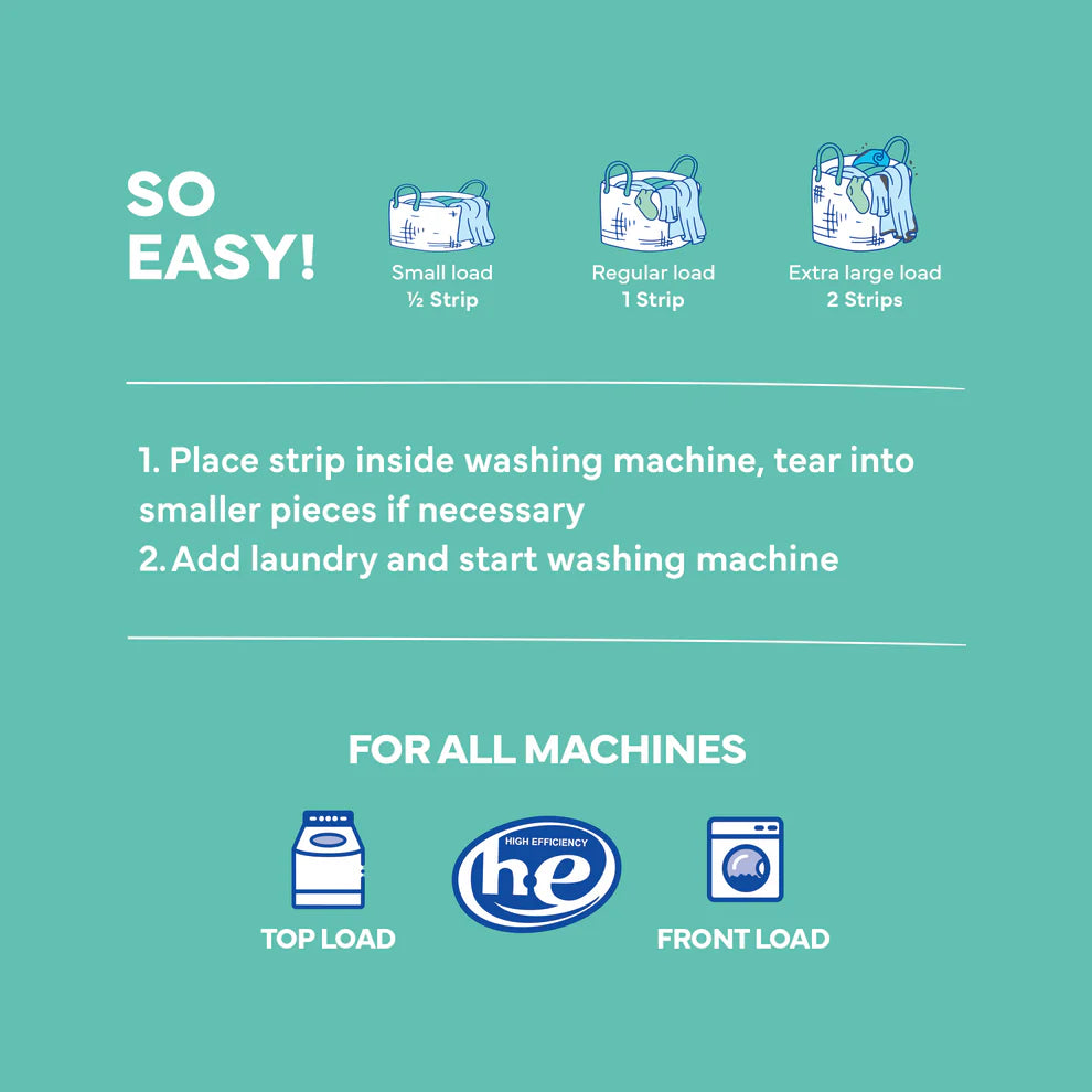 Tru Earth Laundry Detergent – Fragrance-Free – 32 Strips