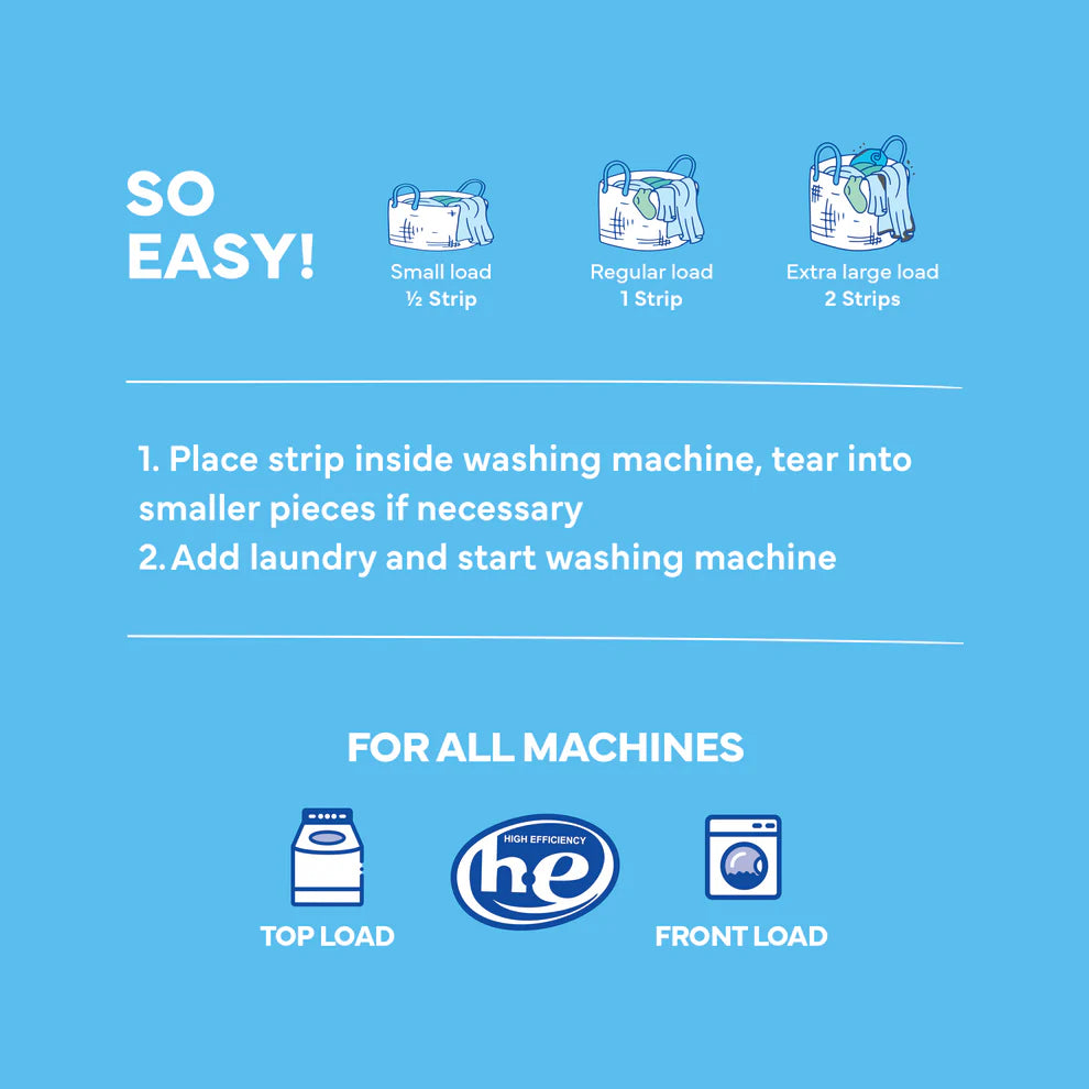 Tru Earth Laundry Detergent – Fresh Linen – 32 Strips