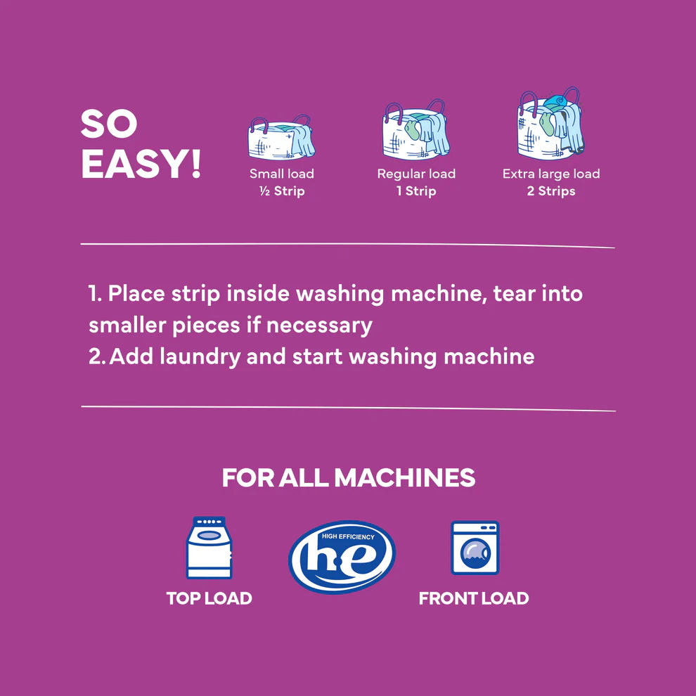Tru Earth Laundry Detergent – Lilac Breeze – 32 Strips