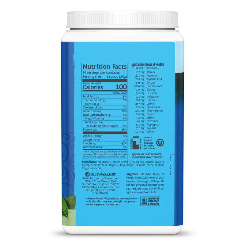 Sun Warrior Blend Organic - Unflavored