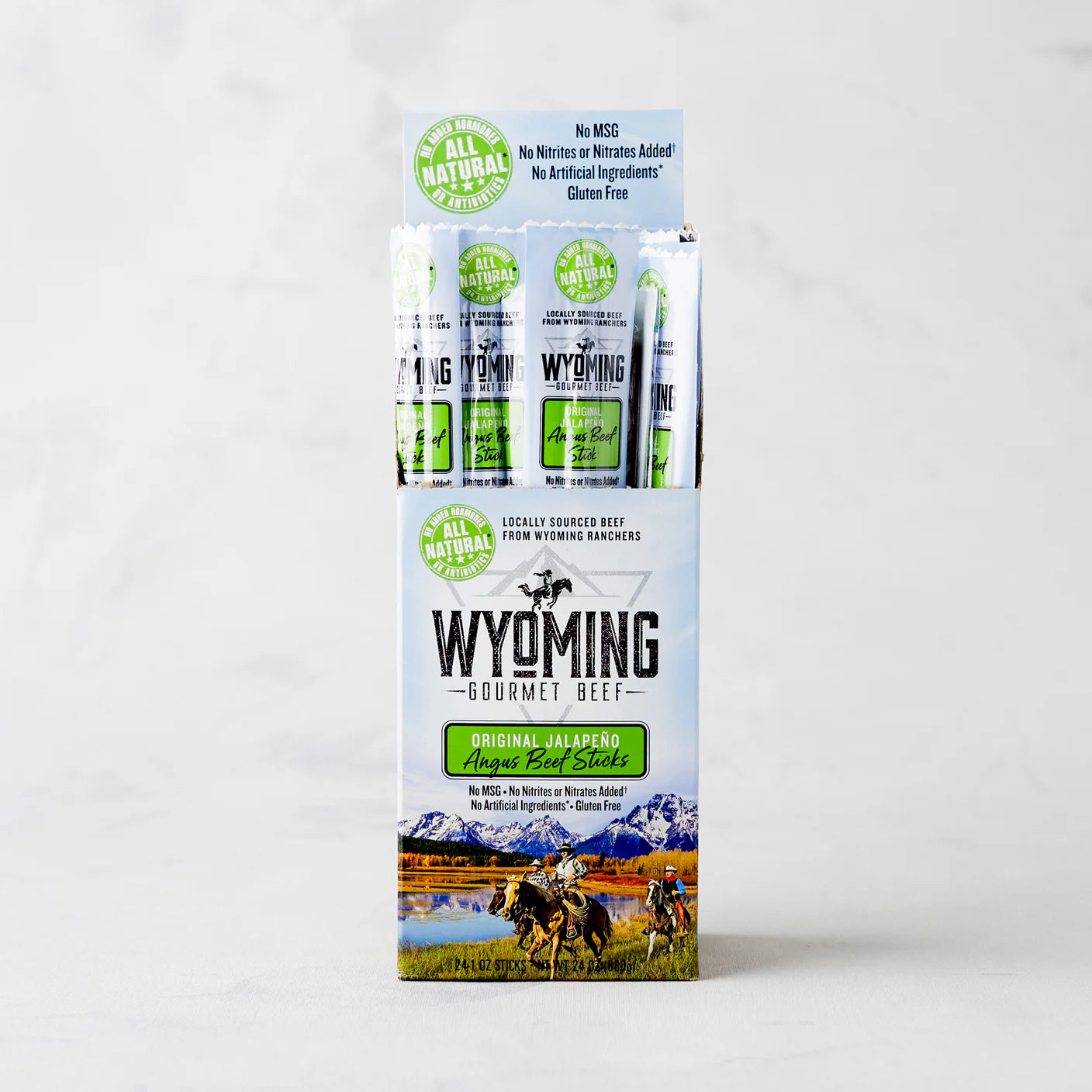 Wyoming Authentic Beef Original Jalapeño Angus Beef Sticks – 28 g Stick