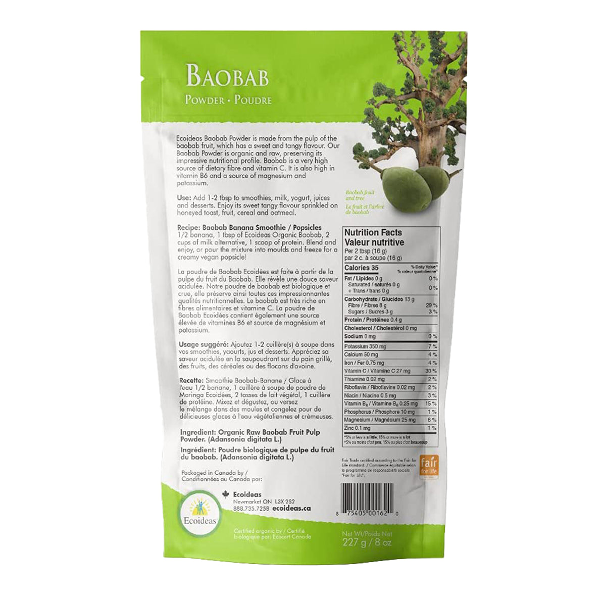 Eco Ideas Ecoideas Organic Baobab