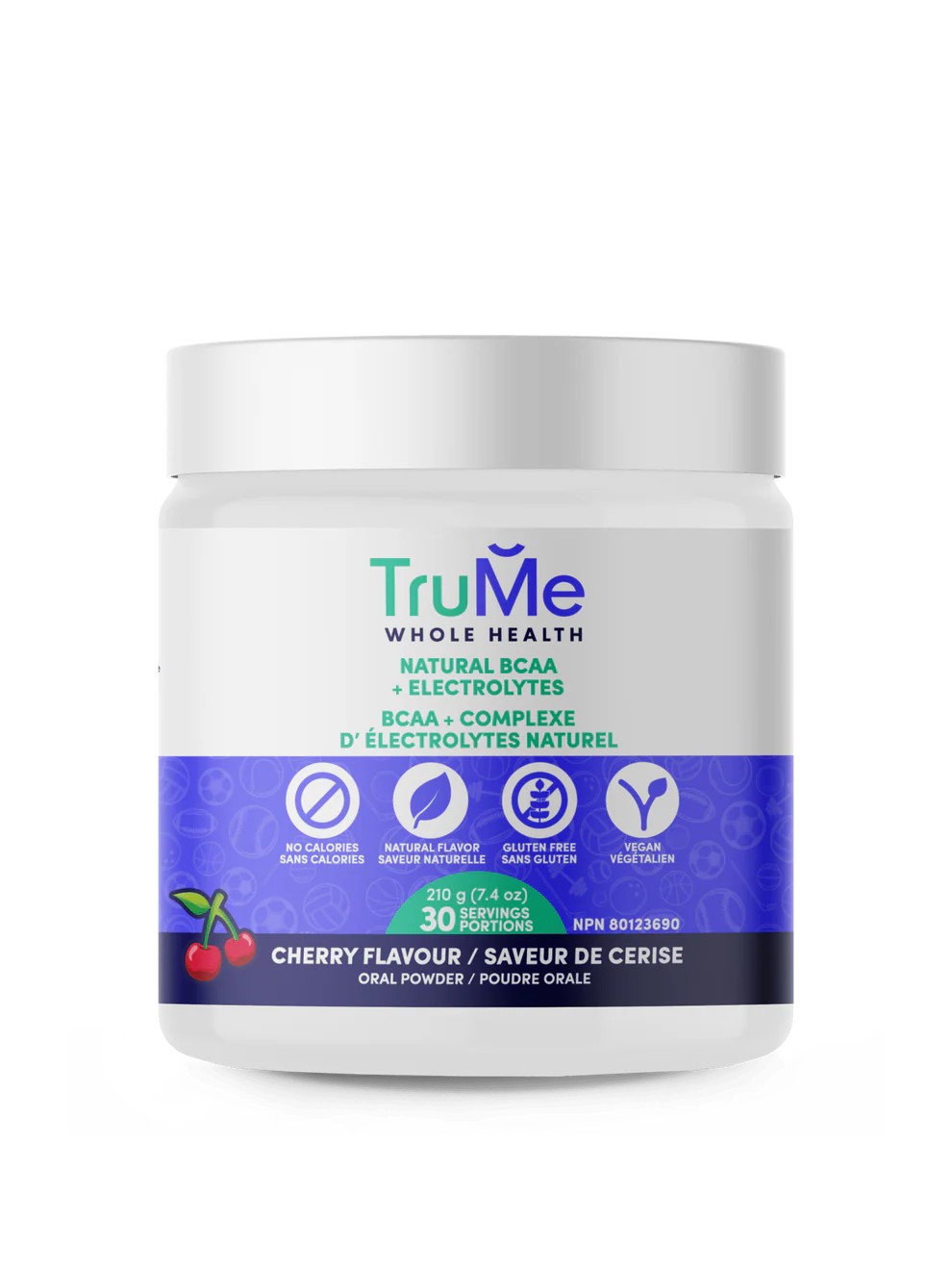 Tru Me Wellness Bcaa Powder with Electrolytes - Cherry
