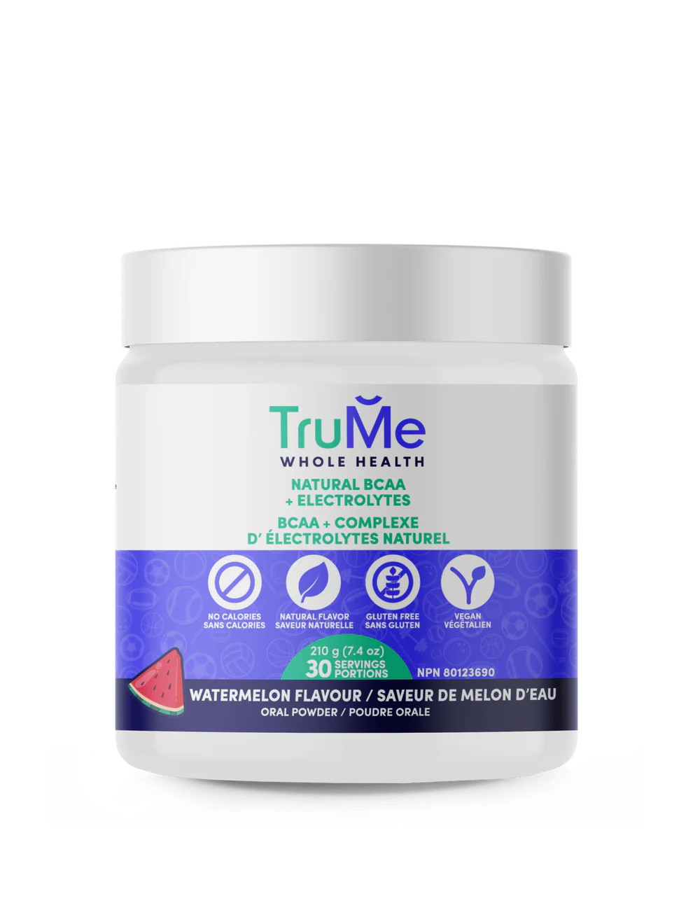 Tru Me Wellness Bcaa Powder with Electrolytes - Watermelon
