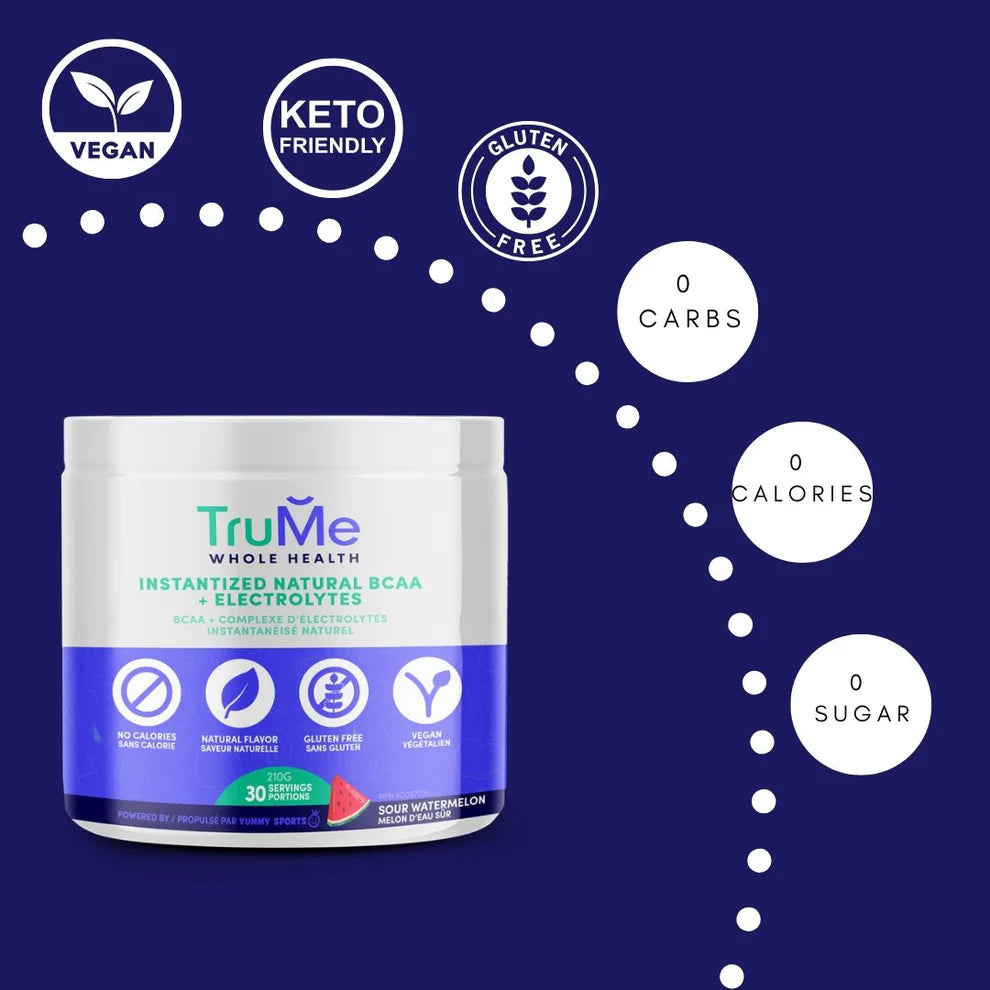 Tru Me Wellness Bcaa Powder with Electrolytes - Cherry